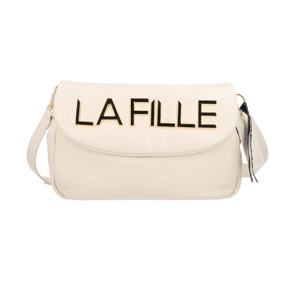 L.Pucci Odette Metal Logo Line Dirty White