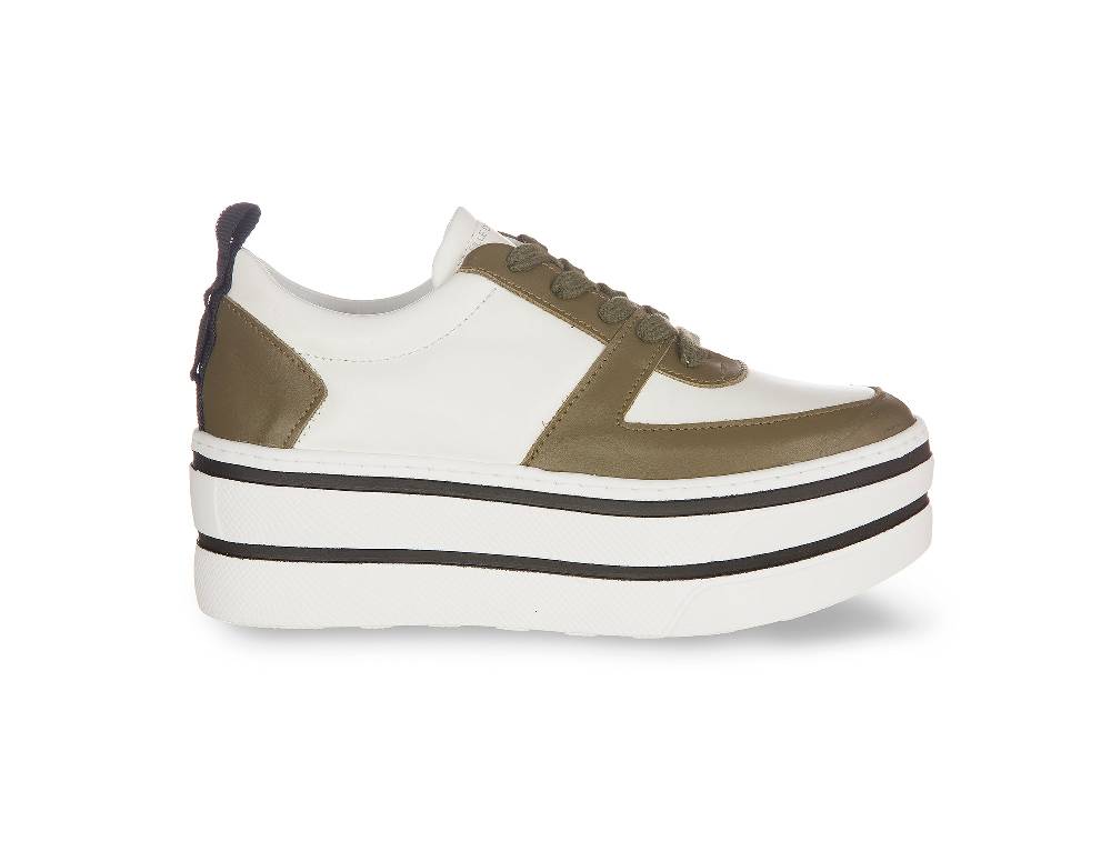 L.Pucci Oklahoma Leather White-Green Aviation