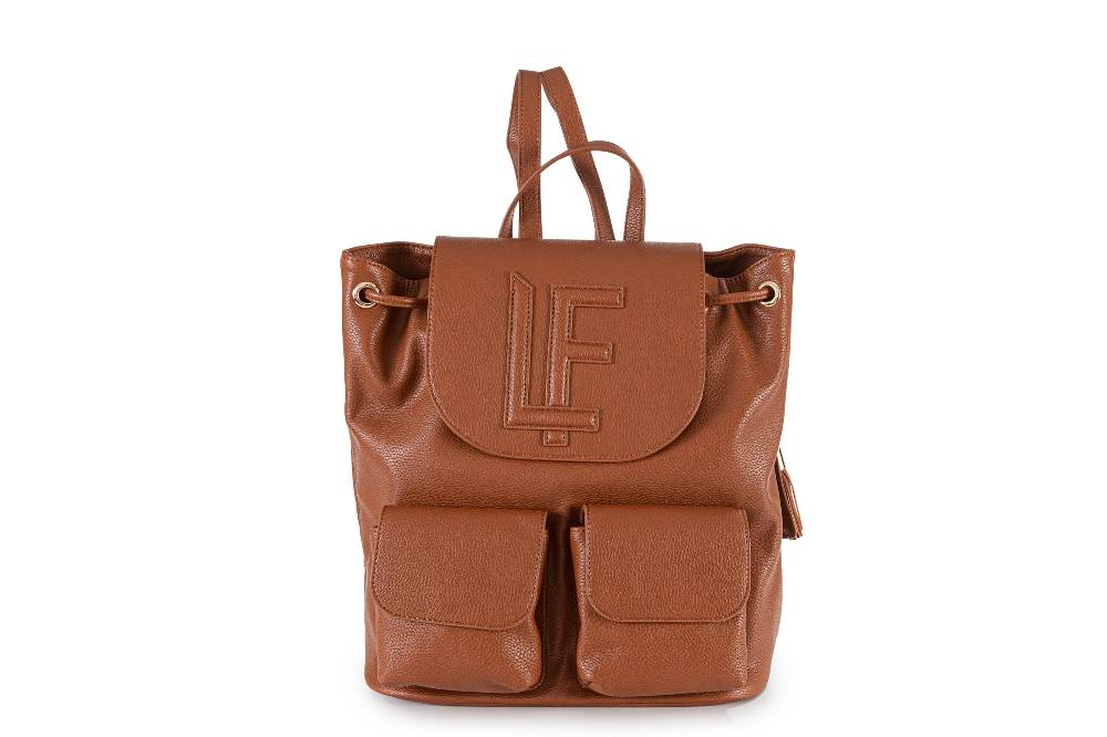 L.Pucci Sandra Orient Express Line Brown Backpack