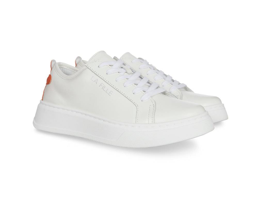 L.Pucci Sneakers P91212P Ecru-Orange