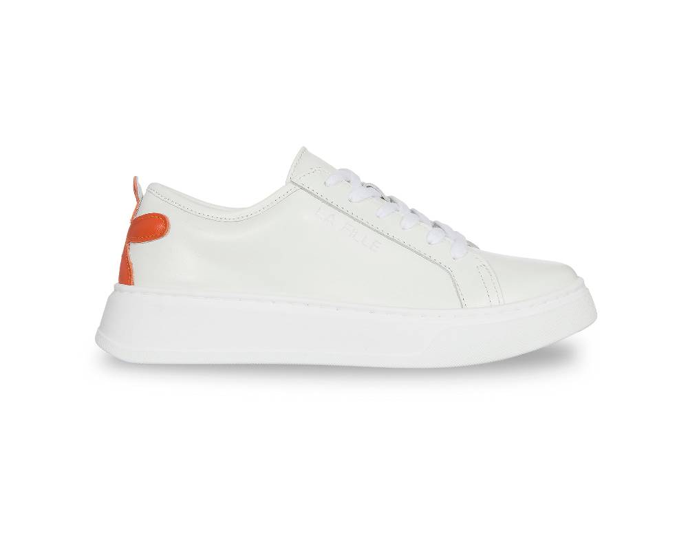 L.Pucci Sneakers P91212P Ecru-Orange