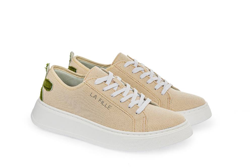 L.Pucci Sneakers P91222C Ecru-Green