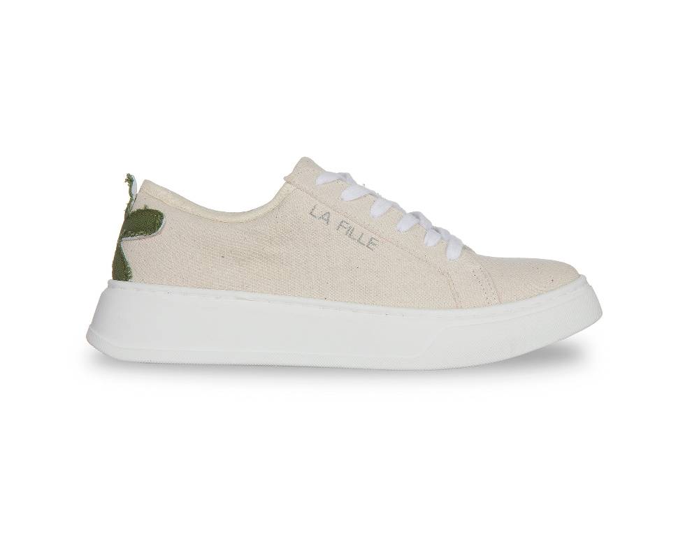 L.Pucci Sneakers P91222C Ecru-Green