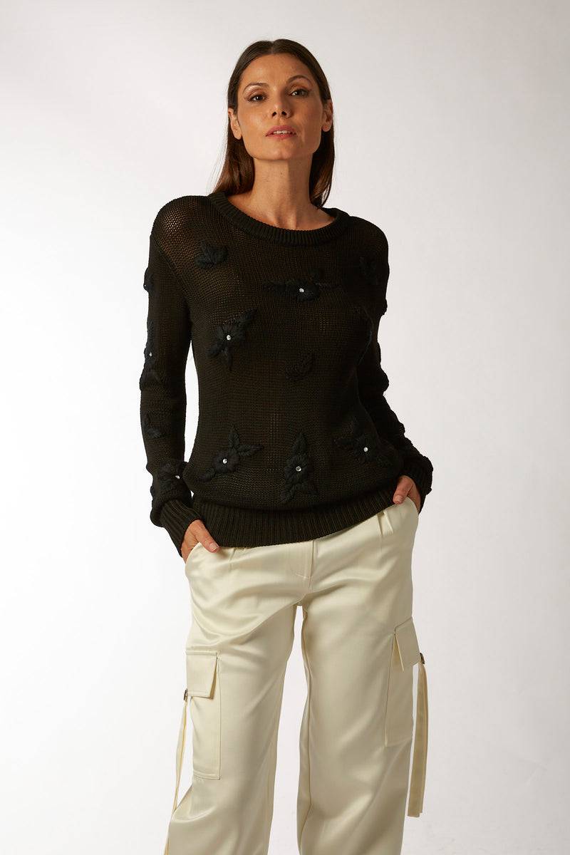 La Kore CITTA DEL MESSICO Sweater With Yarn Embroidery