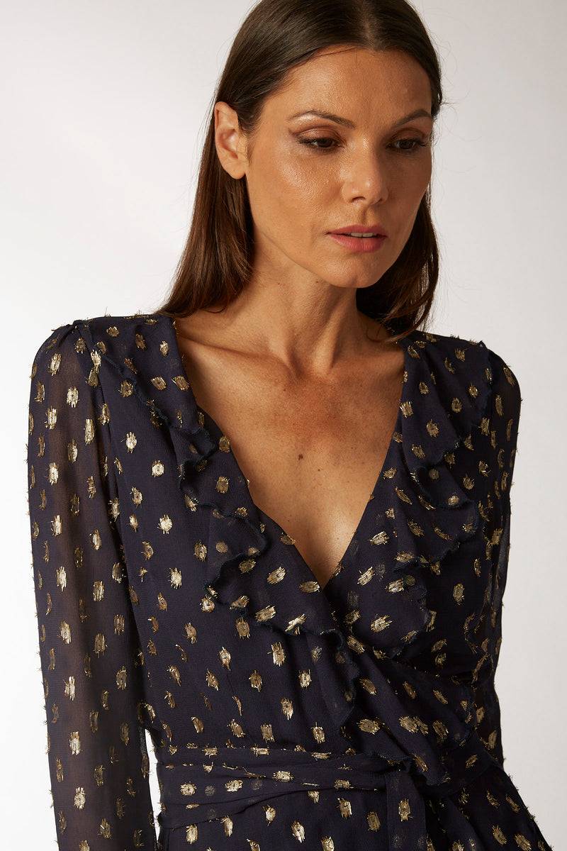 La Kore CAIRO Short Dress Viscose Lame