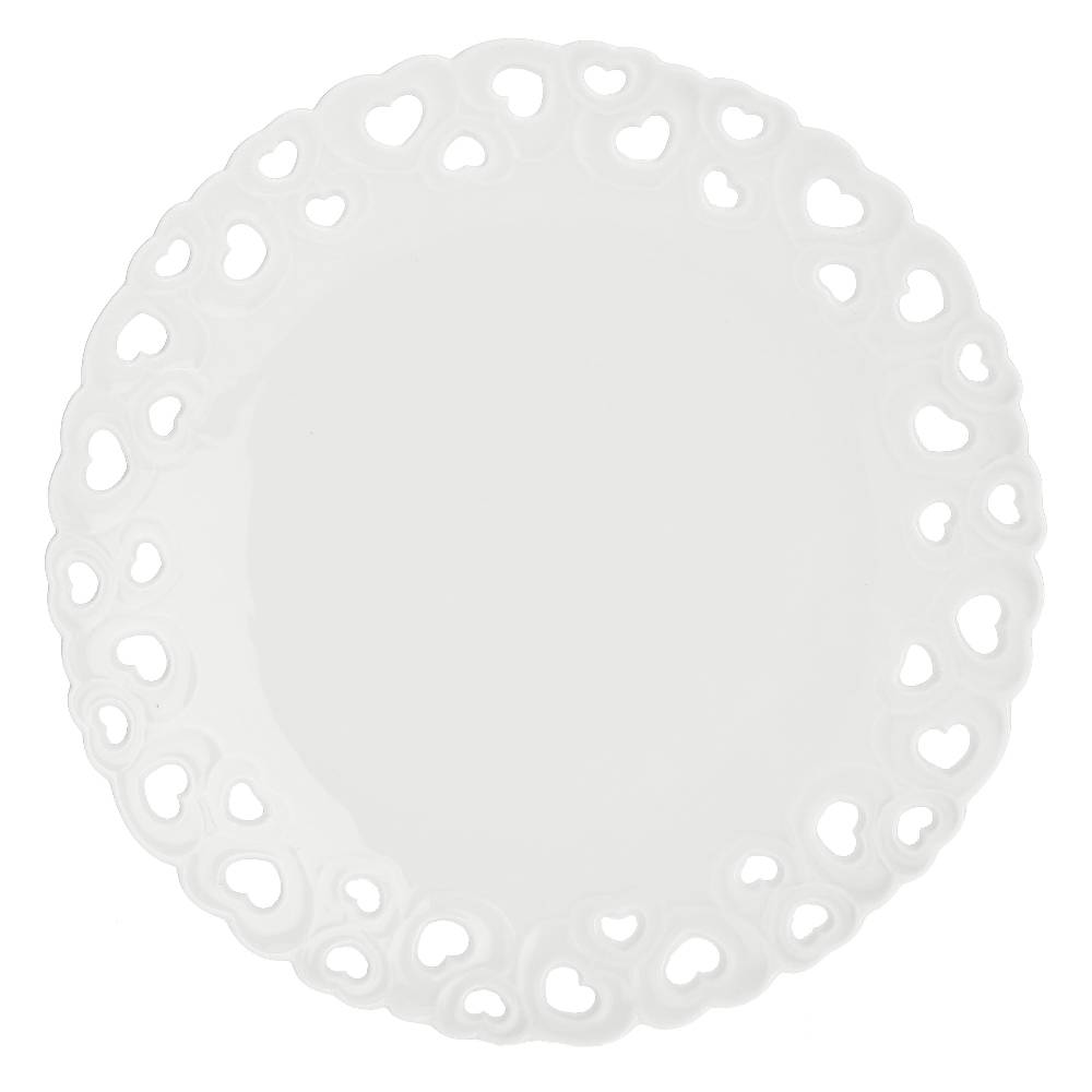 La Porcellana Bianca Alzata Piattino Traforato Valentino