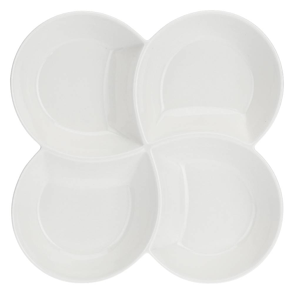 La Porcellana Bianca Antipastiera A 4 Scomparti Convivio