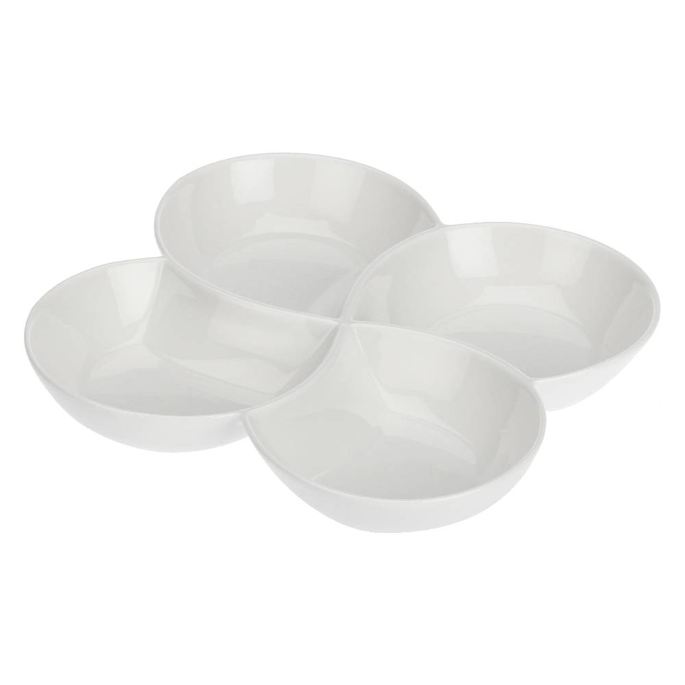 La Porcellana Bianca Antipastiera a 4 scomparti Convivio