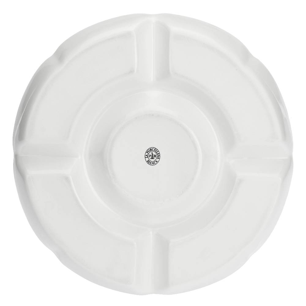 La Porcellana Bianca Antipastiera Rotonda A 5 Scomparti Ø35,5 Cm Convivio