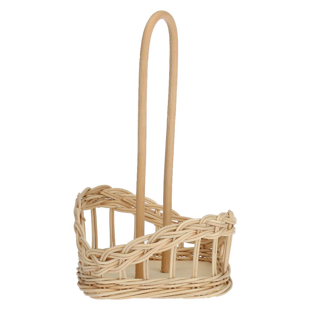 La Porcellana Bianca Base Set Olio e Aceto o Sale ePepe con manici Midollino