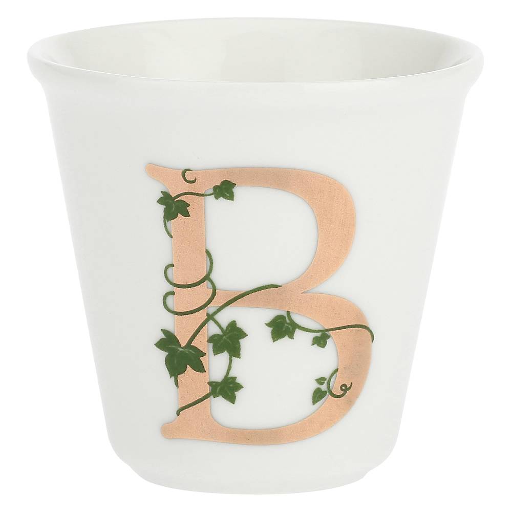 La Porcellana Bianca Gift Box Bicchierino 'B' Con Cucchiaino Unico