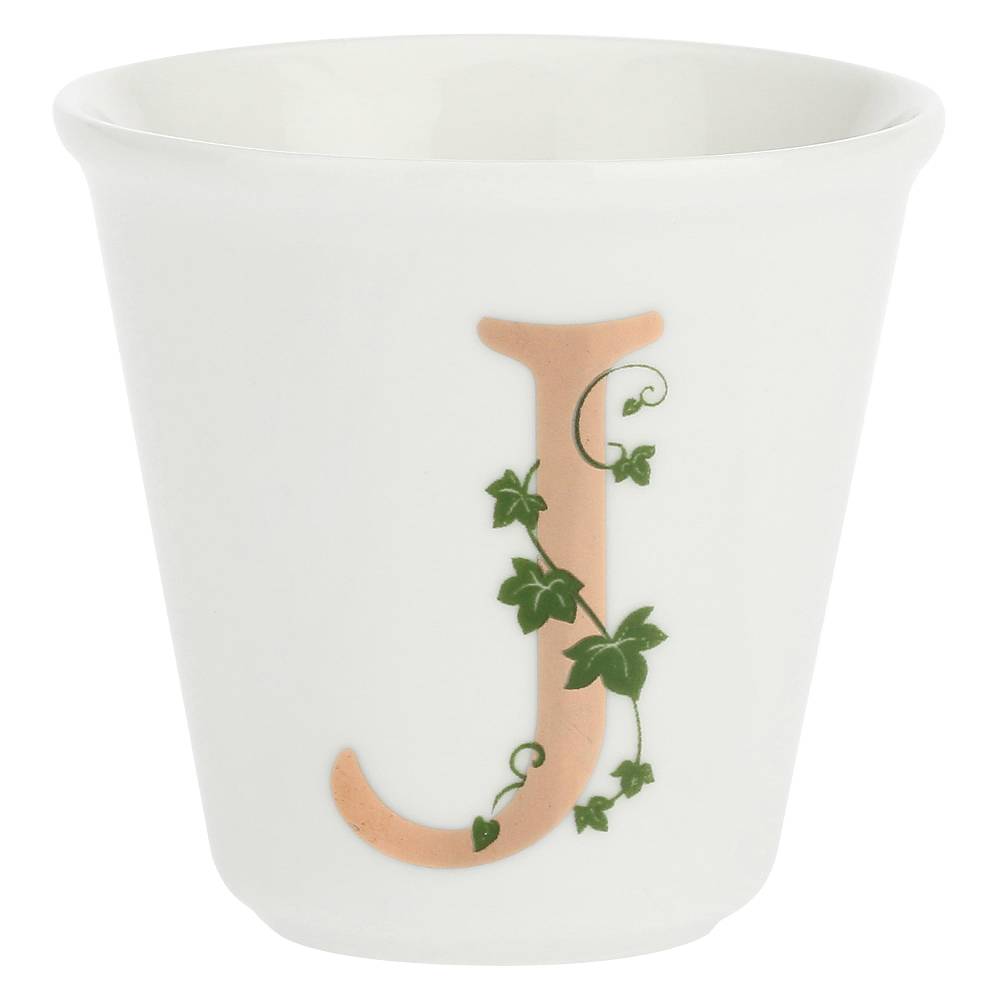 La Porcellana Bianca Gift Box Bicchierino 'J' Con Cucchiaino Unico