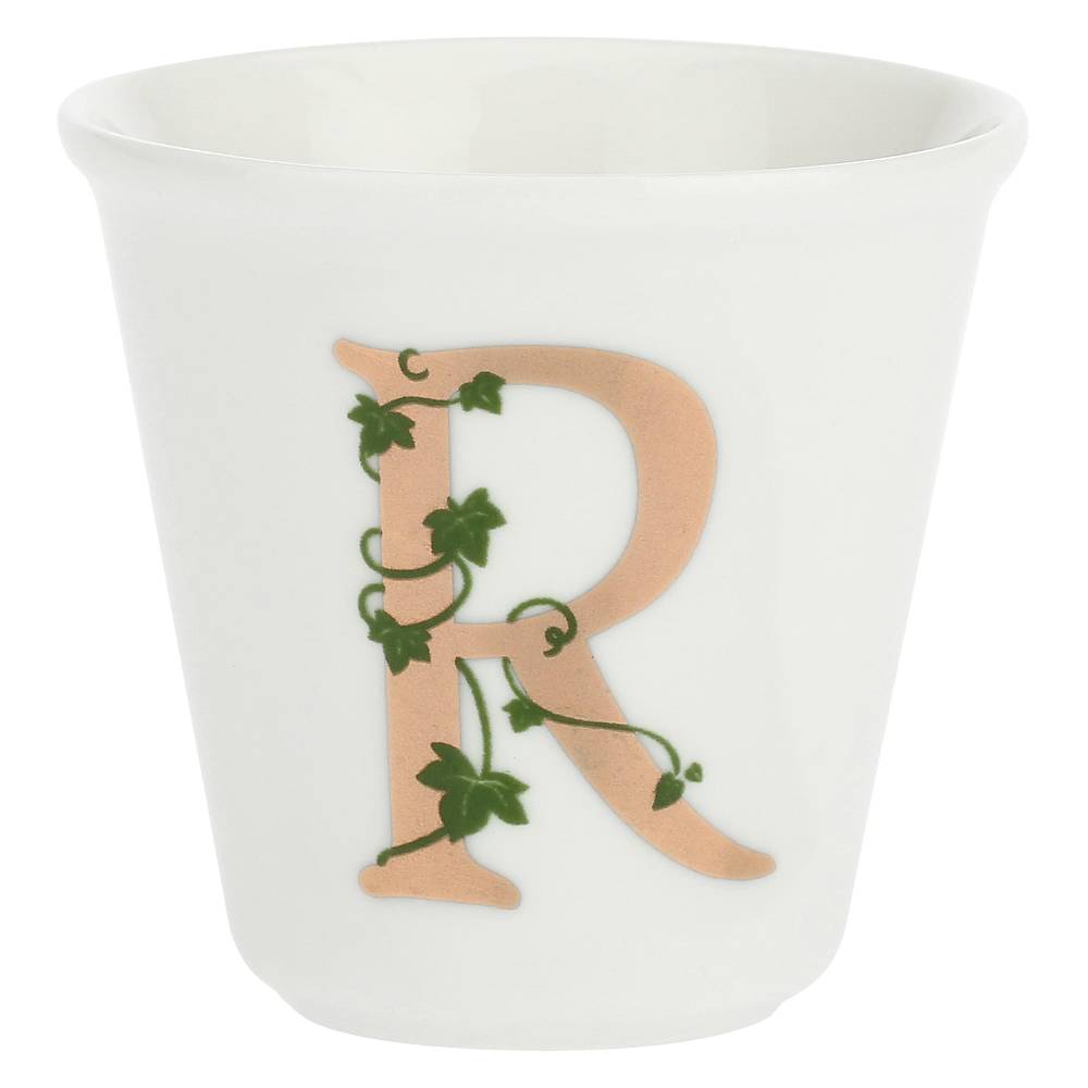 La Porcellana Bianca Gift Box Bicchierino 'R' Con Cucchiaino Unico