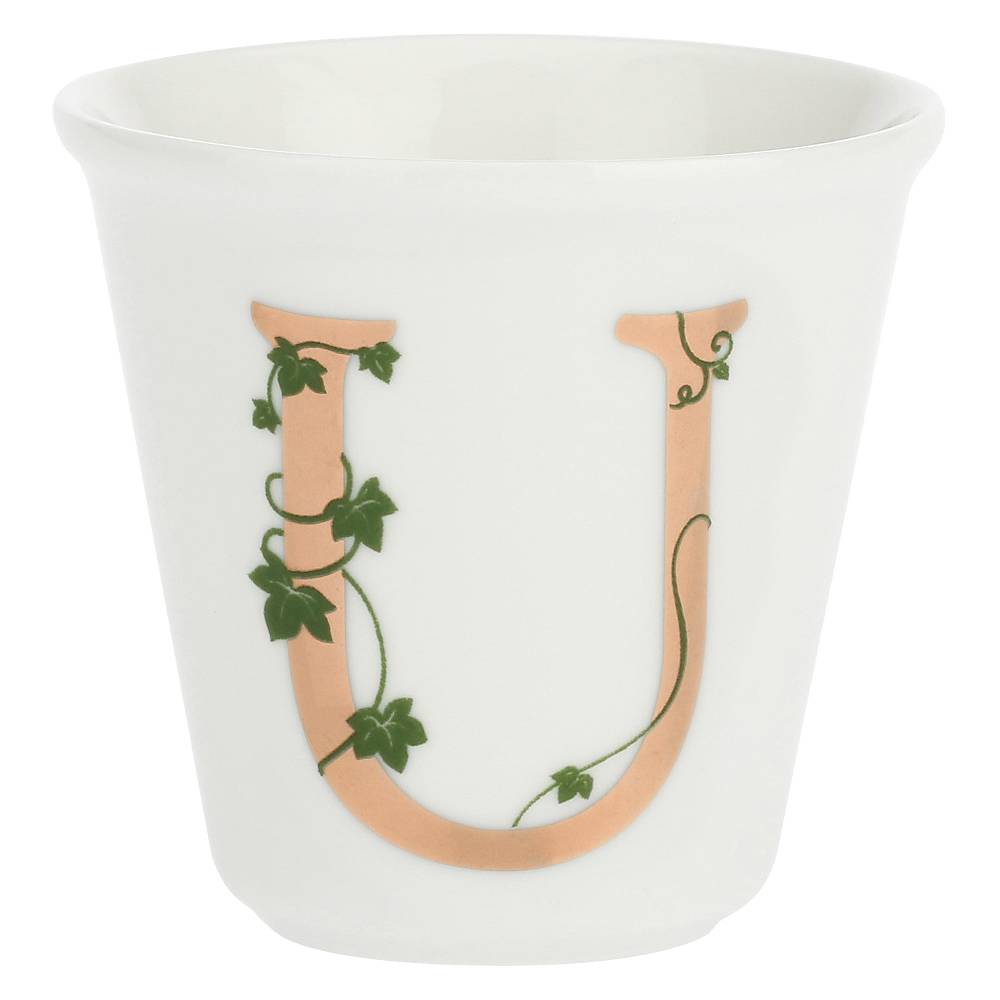 La Porcellana Bianca Gift Box Bicchierino 'U' Con Cucchiaino Unico