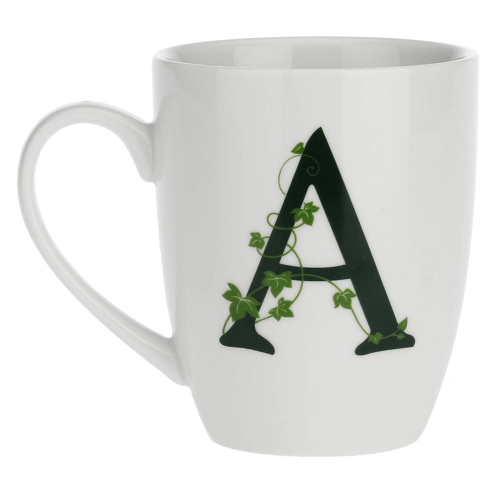 La Porcellana Bianca Gift Box Mug Con Lettera 'A' Atupertu