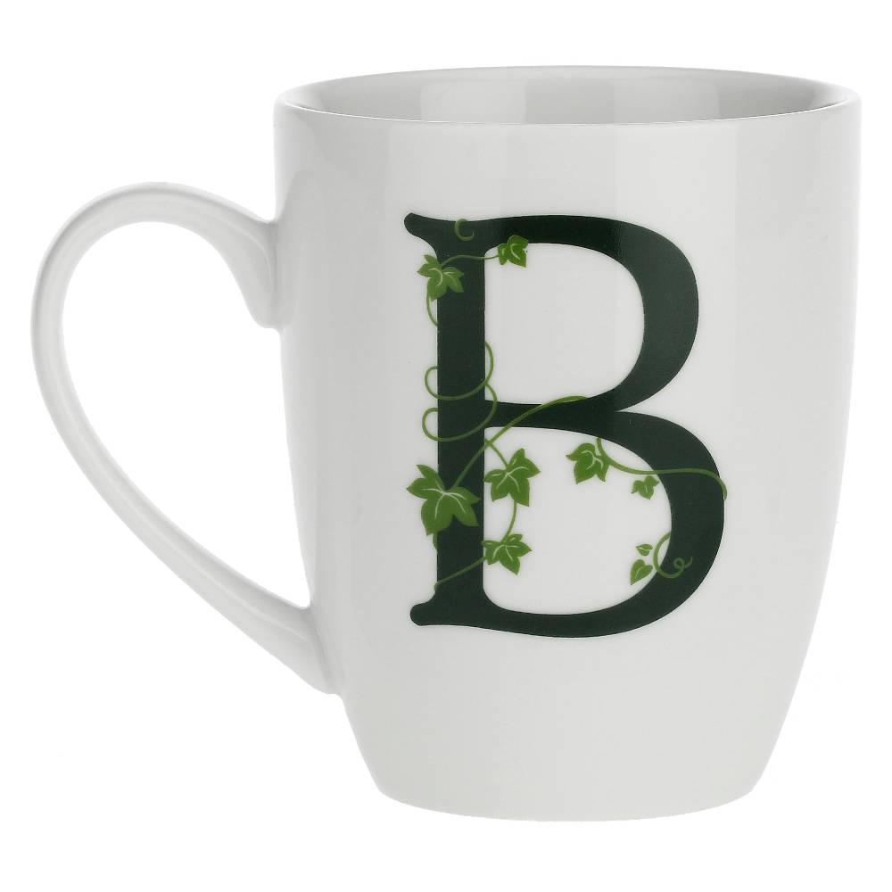 La Porcellana Bianca Gift Box Mug Con Lettera 'B' Atupertu