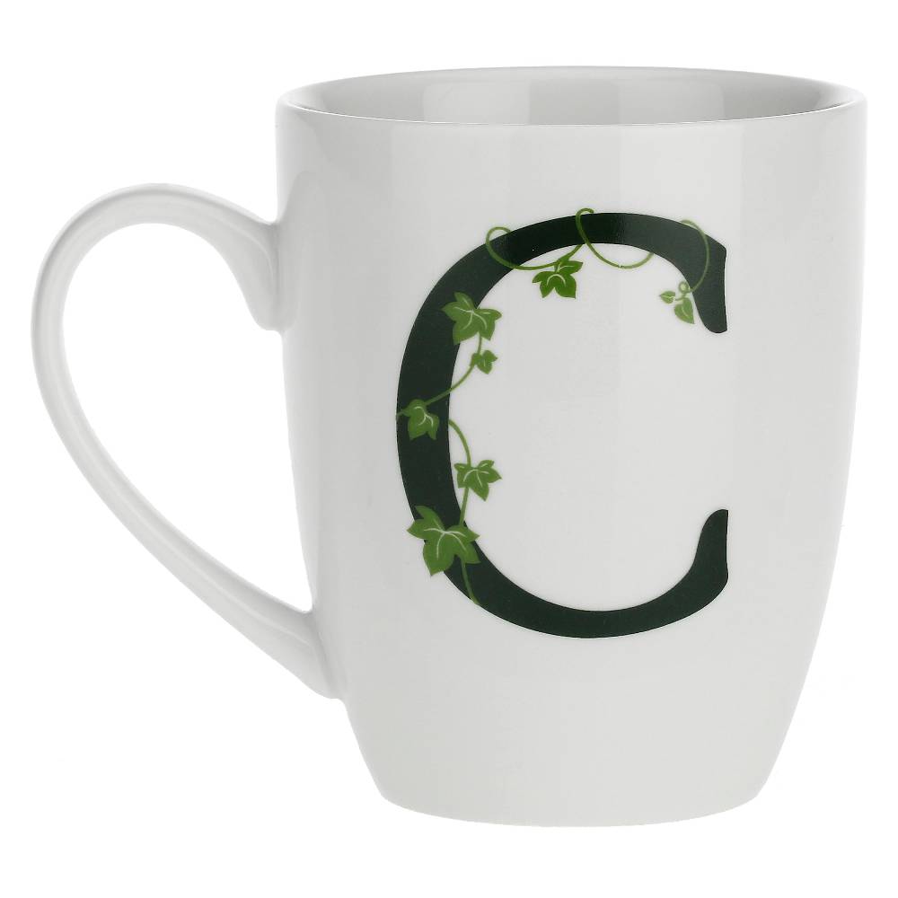 La Porcellana Bianca Gift Box Mug Con Lettera 'C' Atupertu