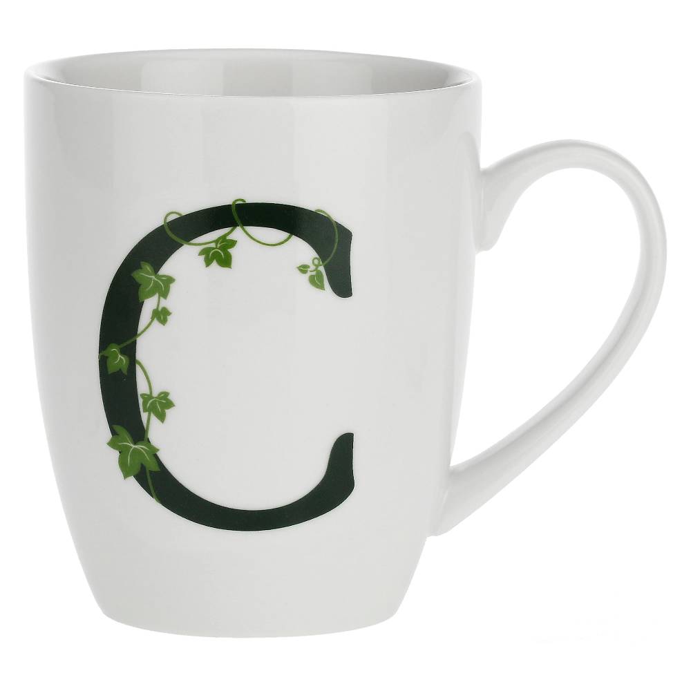 La Porcellana Bianca Gift box Mug con lettera 'C' Atupertu