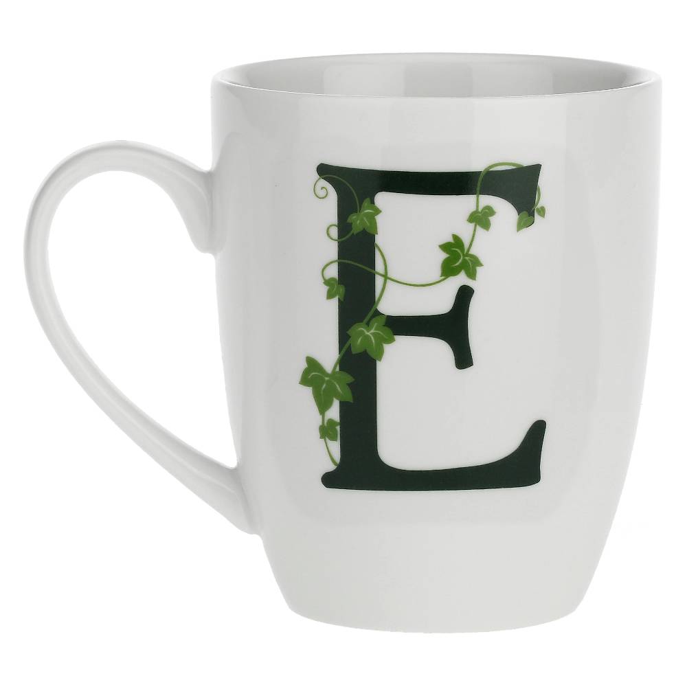 La Porcellana Bianca Gift Box Mug Con Lettera 'E' Atupertu