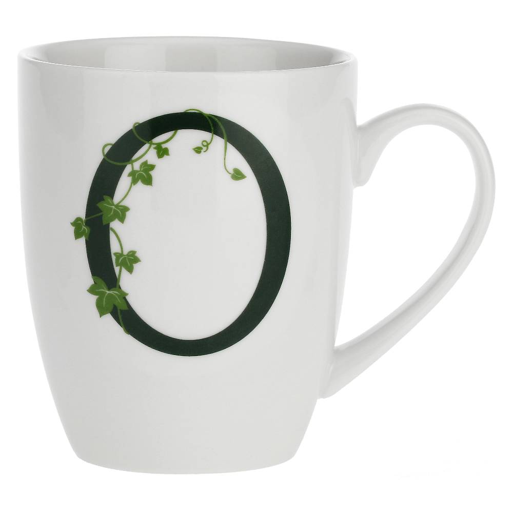 La Porcellana Bianca Gift box Mug con lettera 'O' Atupertu