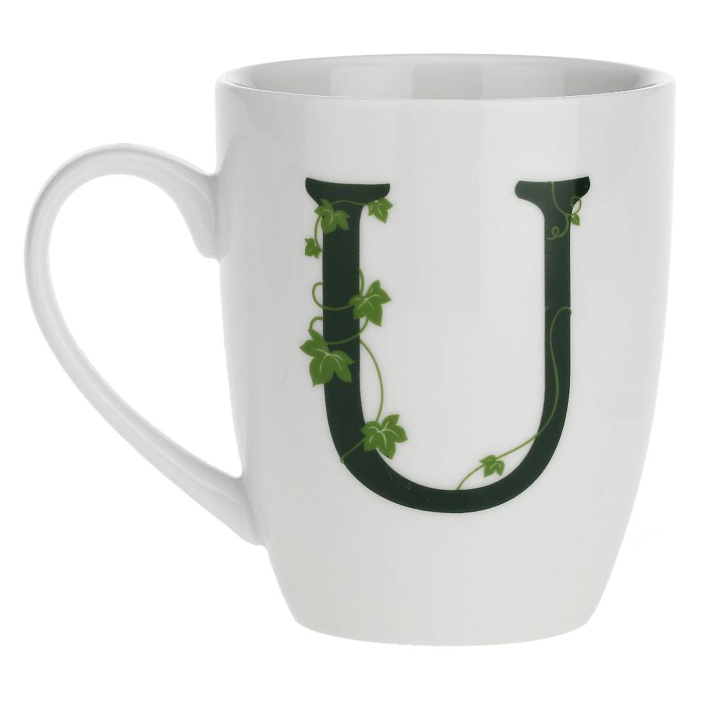 La Porcellana Bianca Gift Box Mug Con Lettera 'U' Atupertu