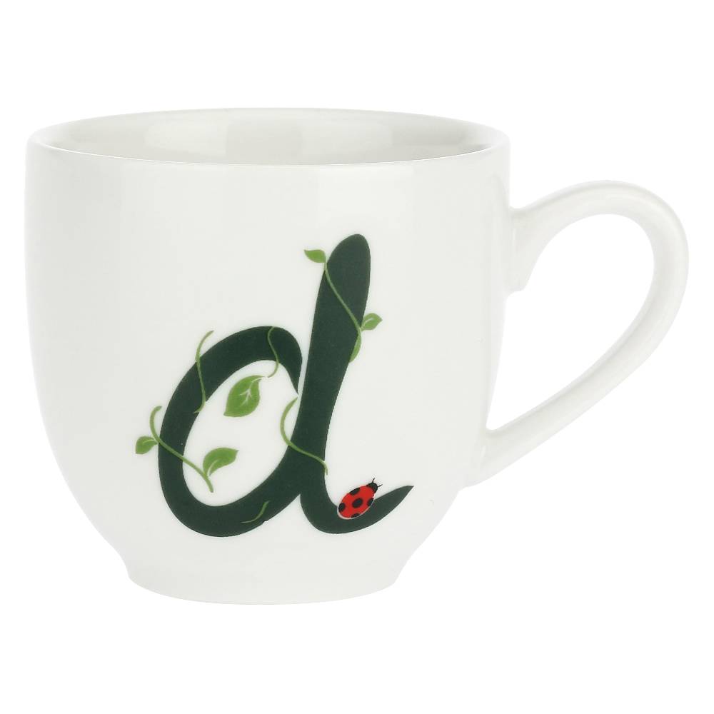 La Porcellana Bianca Gift Box Tazza Caffè Con Piattino Lettera 'D' Solotua