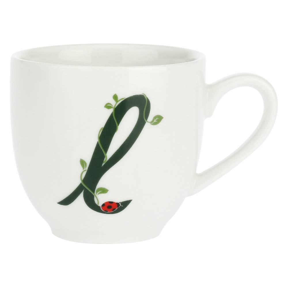 La Porcellana Bianca Gift Box Tazza Caffè Con Piattino Lettera 'L' Solotua