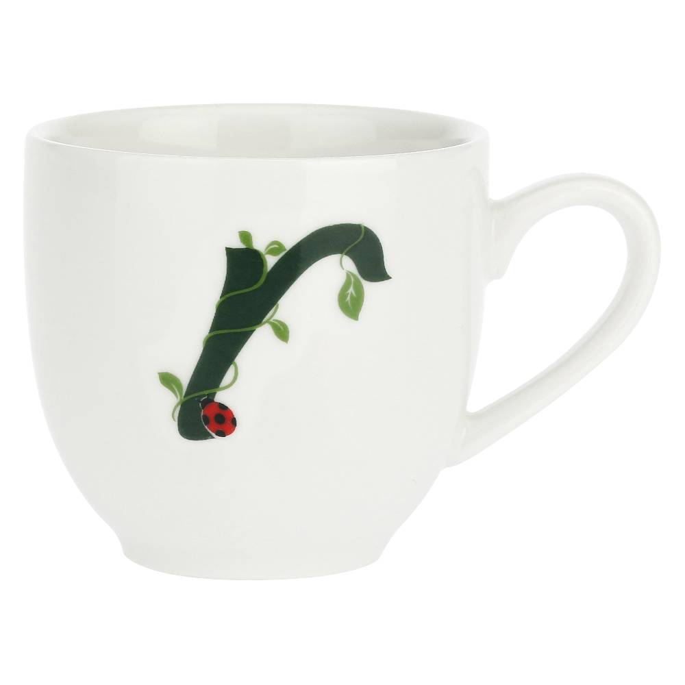 La Porcellana Bianca Gift Box Tazza Caffè Con Piattino Lettera 'R' Solotua