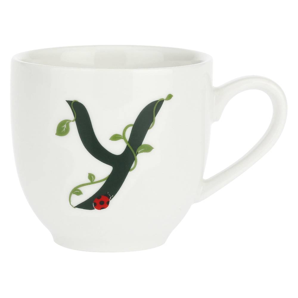 La Porcellana Bianca Gift Box Tazza Caffè Con Piattino Lettera 'Y' Solotua