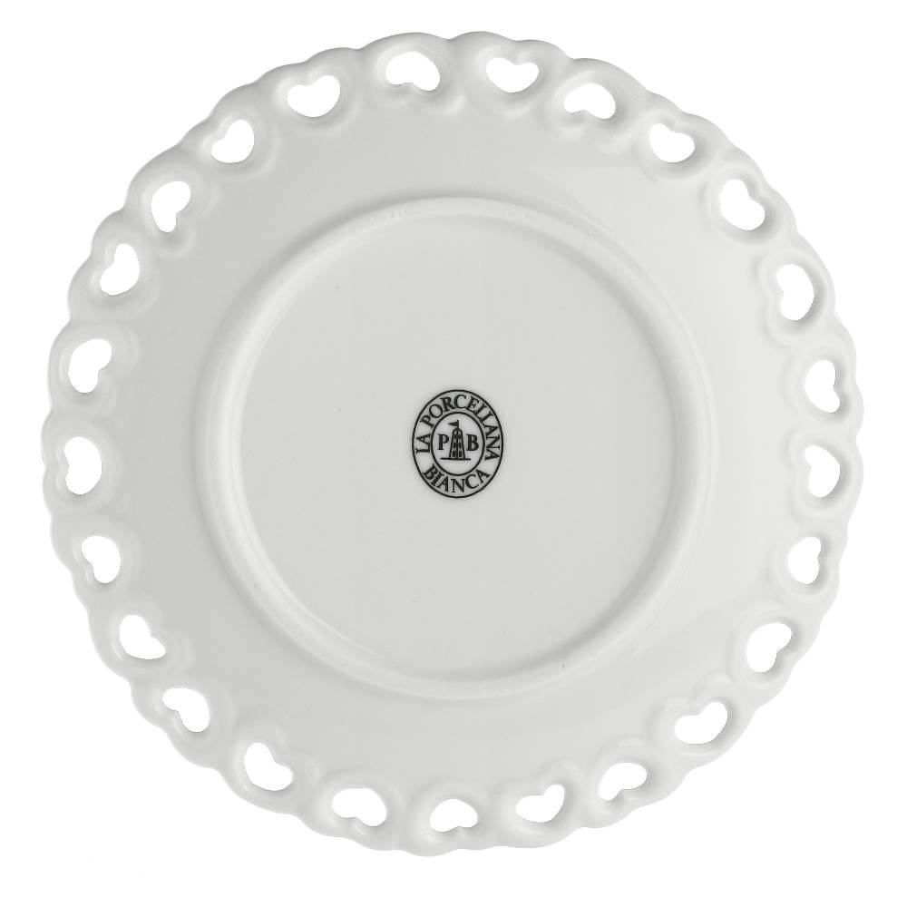 La Porcellana Bianca Piattino Traforato Valentino