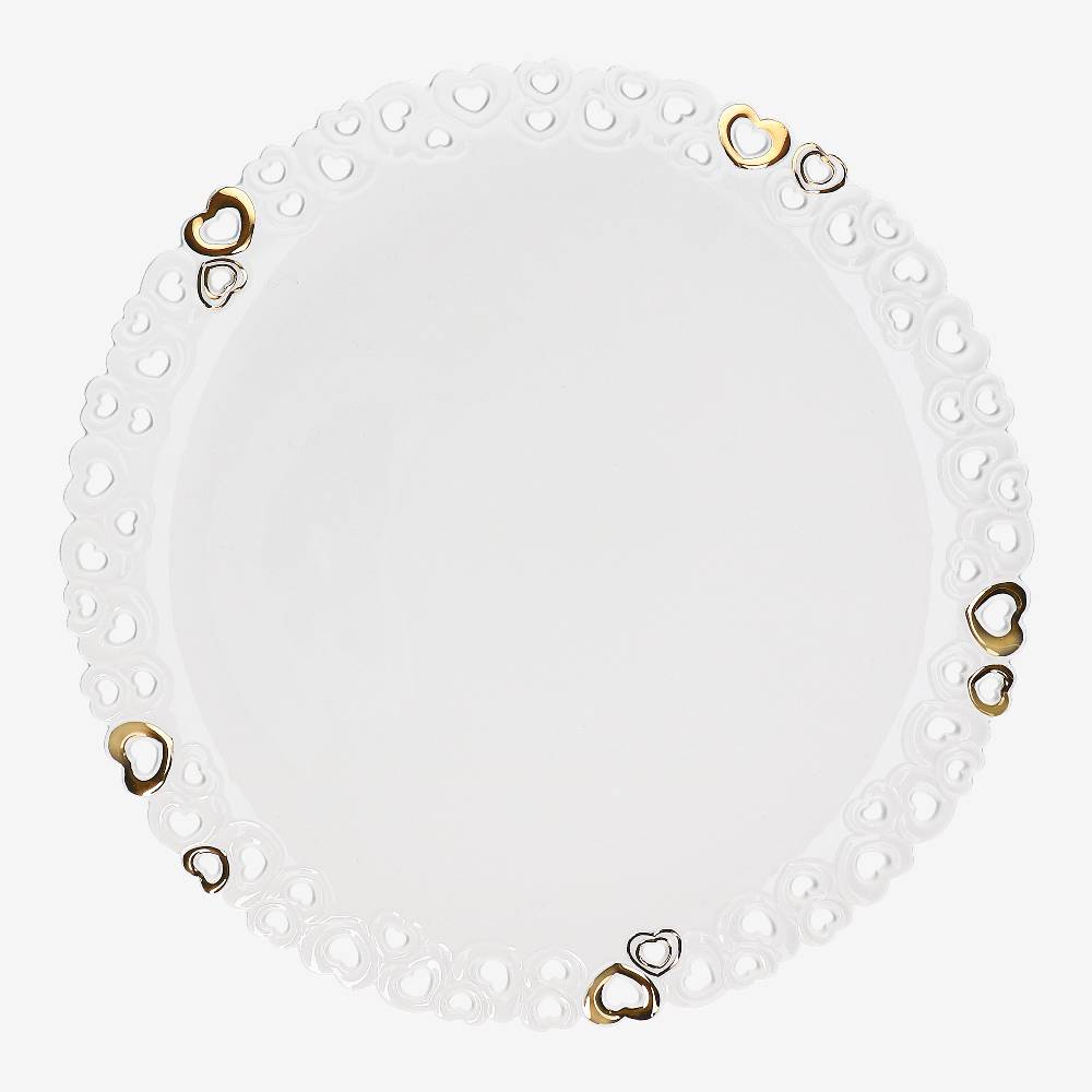 La Porcellana Bianca Piatto Torta Traforato