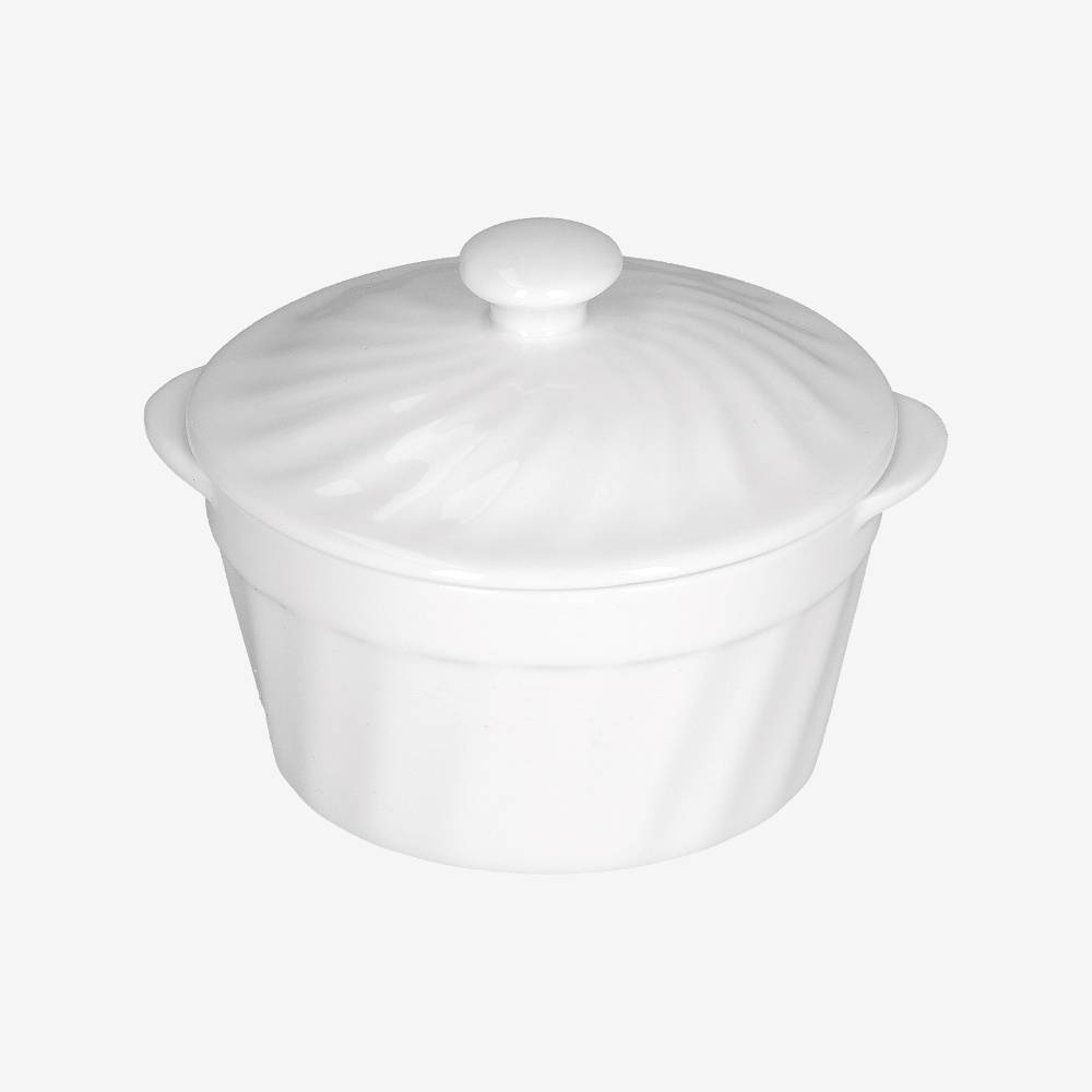 La Porcellana Bianca Ramequin con Coperchio
