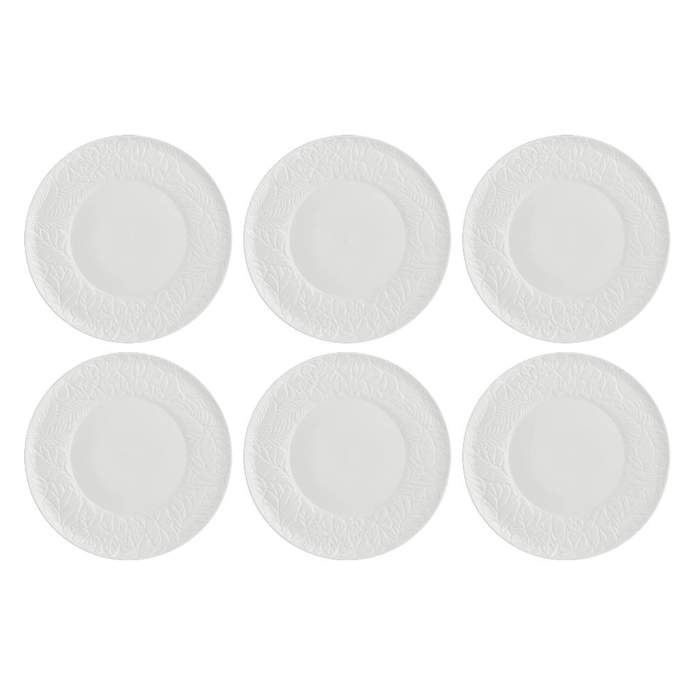 La Porcellana Bianca Set 6 Piatto Piano Bosco
