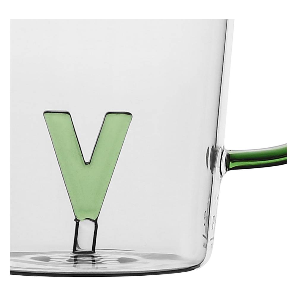 La Porcellana Bianca Tazza Lettera "V" Allalettera