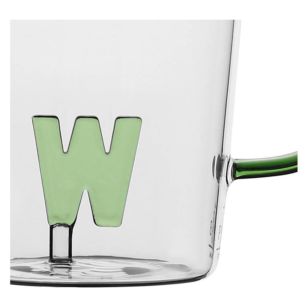 La Porcellana Bianca Tazza Lettera "W" Allalettera