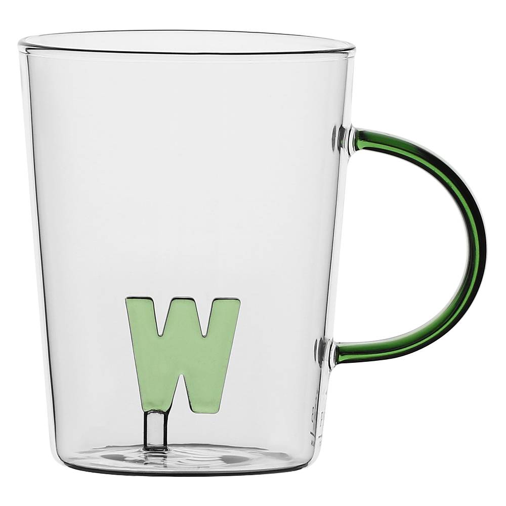 La Porcellana Bianca Tazza Lettera "W" Allalettera