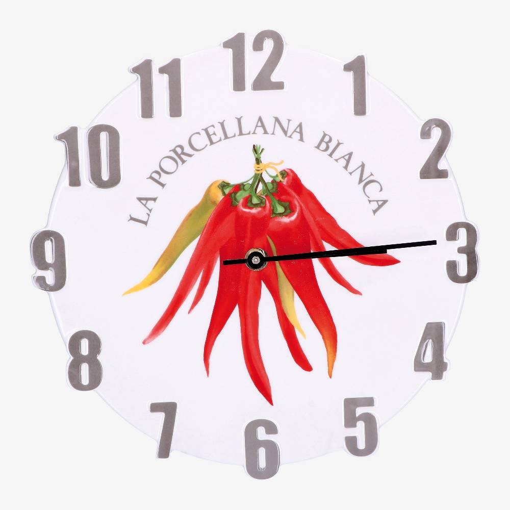 La Porcellana Bianca Orologio Muro Deco Batteria AA Non Inclusa