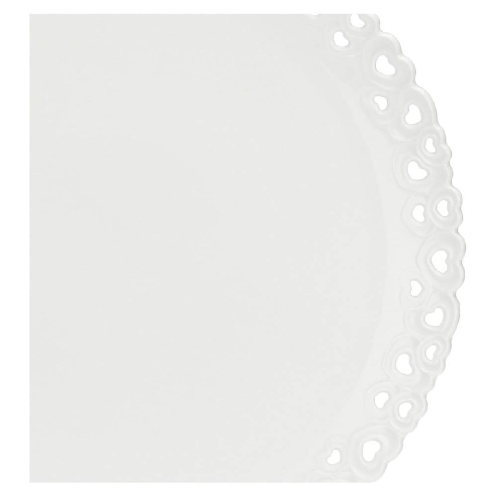 La Porcellana Bianca Piatto Torta Traforato Valentino