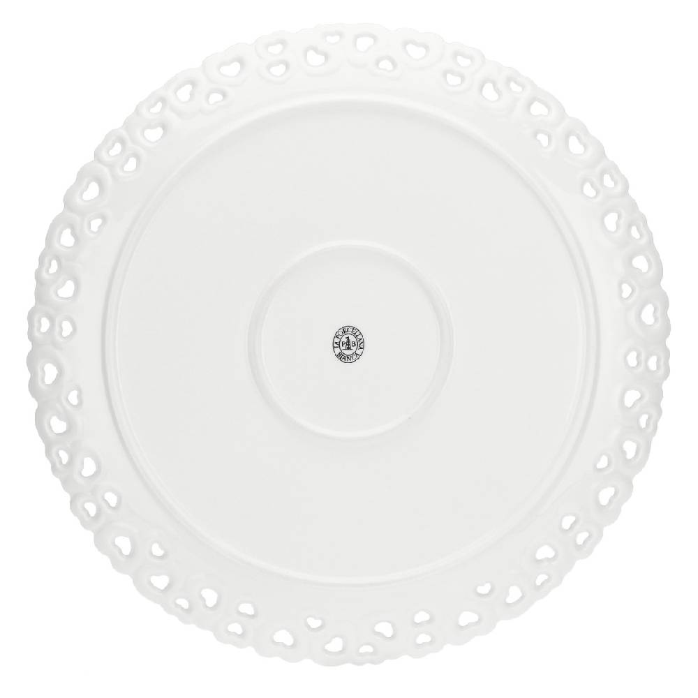 La Porcellana Bianca Piatto Torta Traforato Valentino