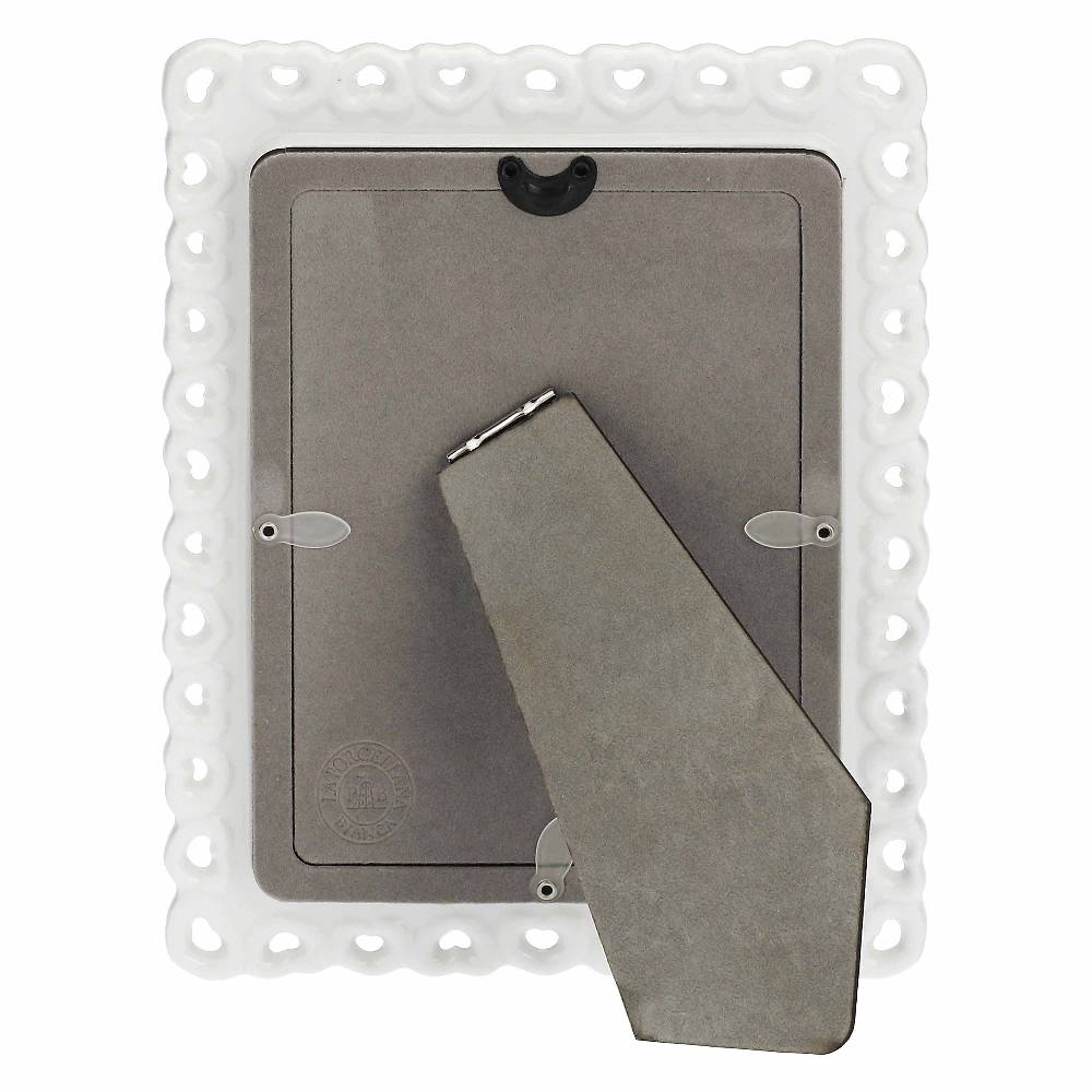 La Porcellana Bianca Portafoto Rettangolare Traforato 10x15 Valentino