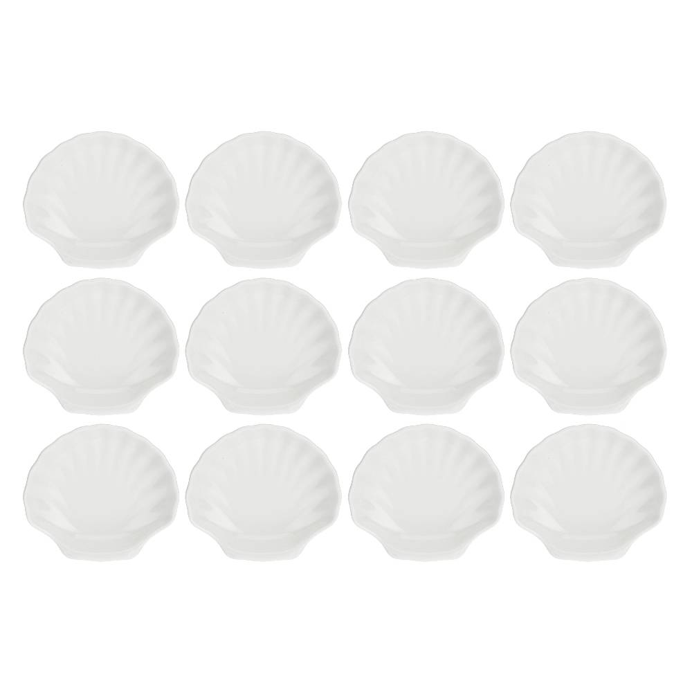 La Porcellana Bianca Set 12 Piatti Conchiglia 10 Cm Elba