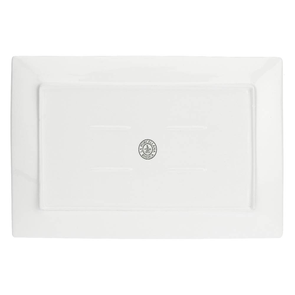 La Porcellana Bianca Set 2 Vassoii Rettangolari 35x23 Cm Essenziale Gourmet
