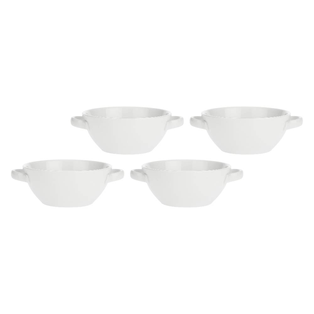 La Porcellana Bianca Set 4 Ciotole Forno Con Manici Terrine