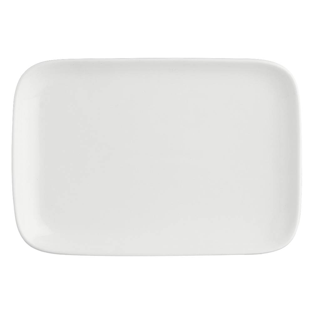 La Porcellana Bianca Set 4 Piatti Rettangolari 30x22x2,1 cm Essenziale New Age