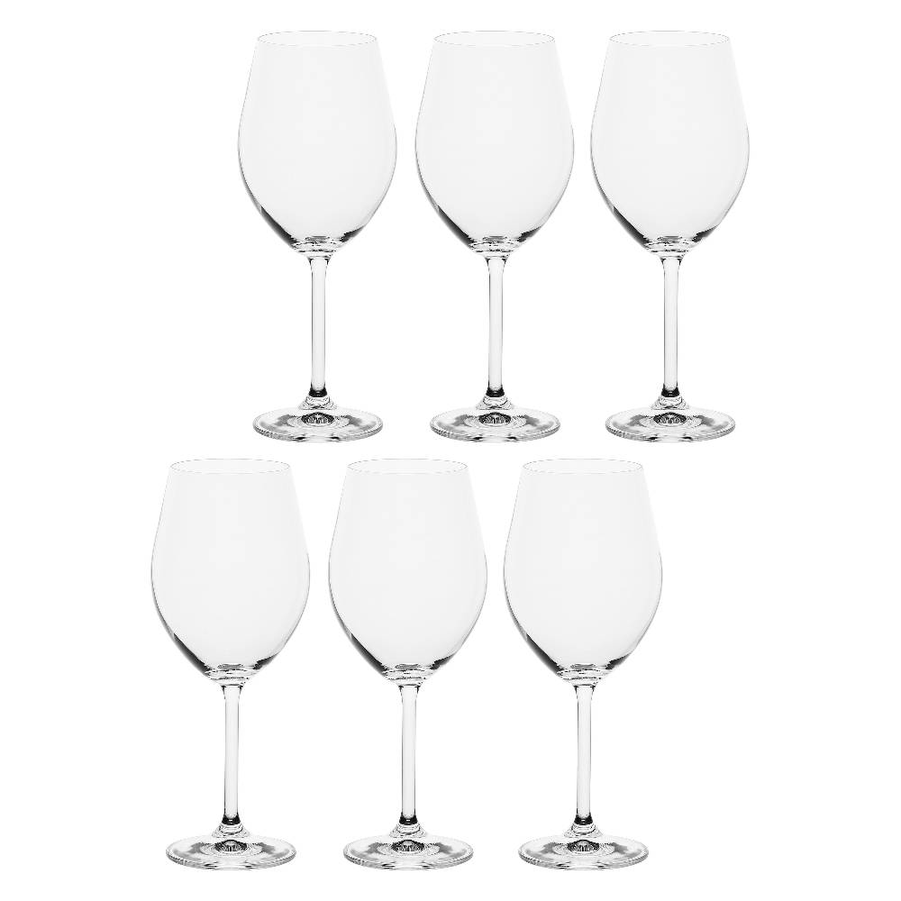 La Porcellana Bianca Set 6 Bicchieri Rosso 425 Ml Novello