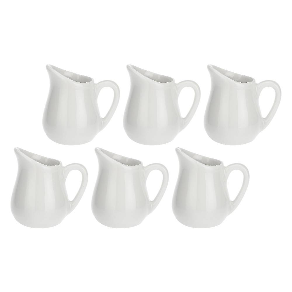 La Porcellana Bianca Set 6 Cremiere Con Manico 25 Cc Corte