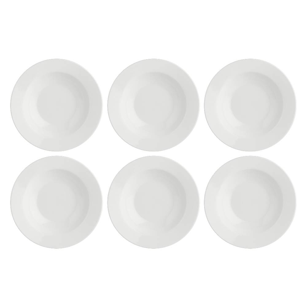 La Porcellana Bianca Set 6 Piatti Fondi Falda Essenziale