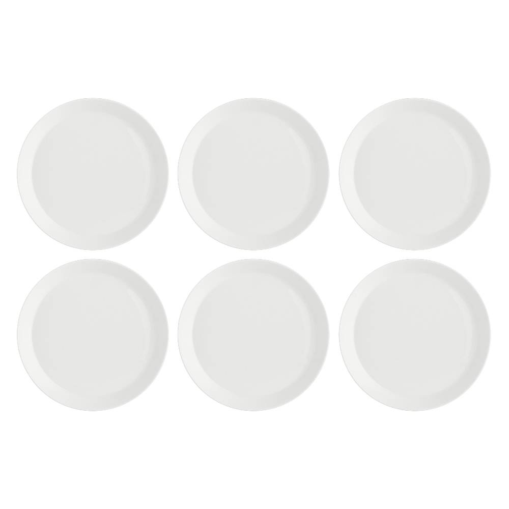 La Porcellana Bianca Set 6 Piatti Fondi Ø21,5 Cm Essenziale Gourmet
