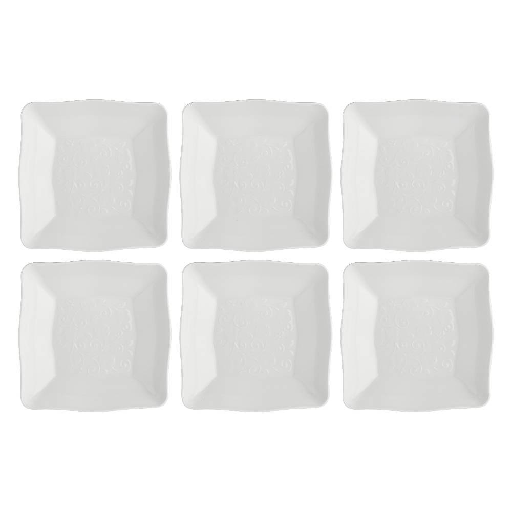 La Porcellana Bianca Set 6 Piatti Gourmet Florentina
