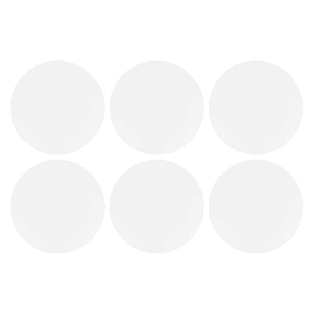 La Porcellana Bianca Set 6 Piatti Piani Coup Essenziale